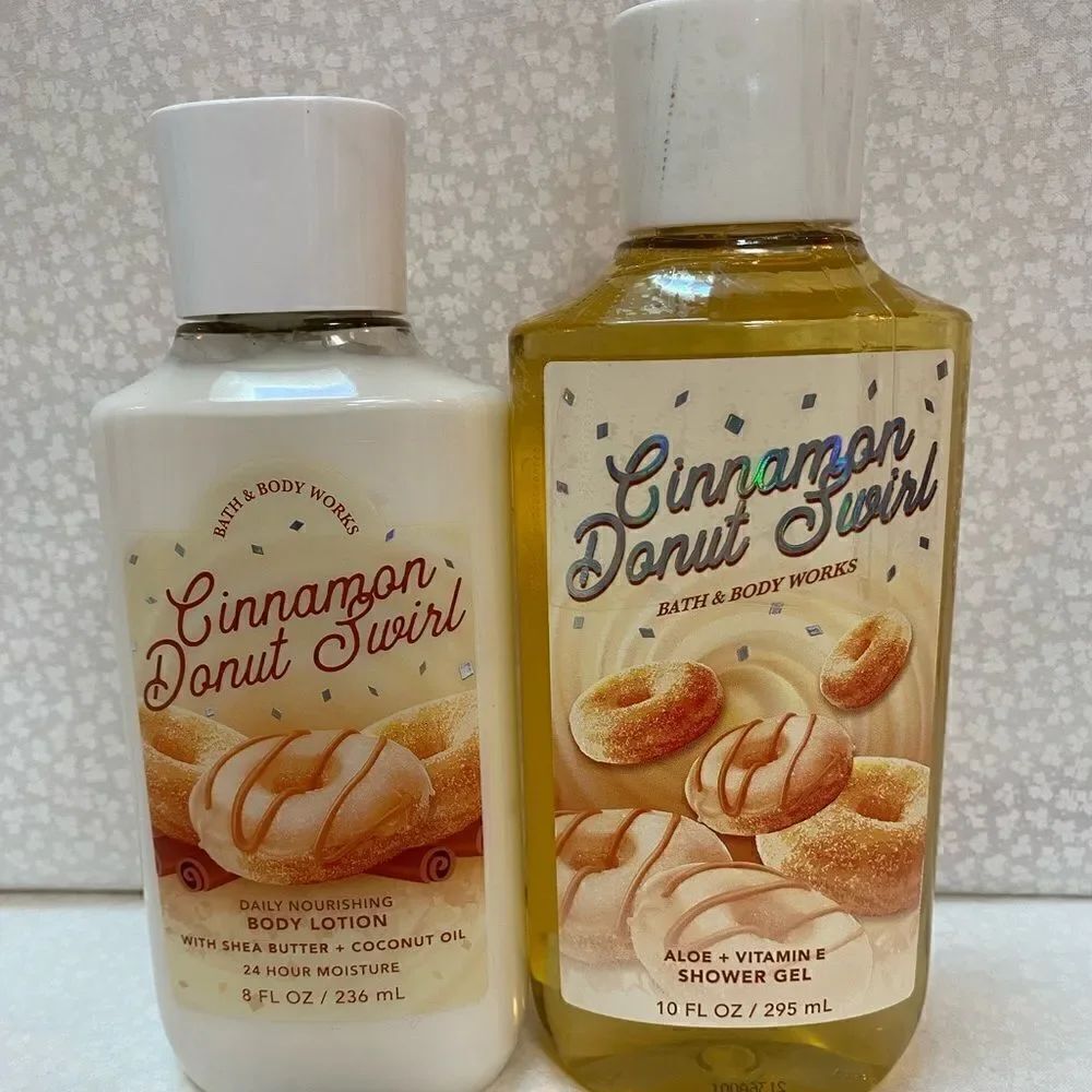 Bath and Body Works CINNAMON DONUT SWIRL 2  PC Set